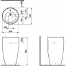 Раковина напольная LAUFEN IL BAGNO ALESSI 53х53 8.1197.2.400.104.1